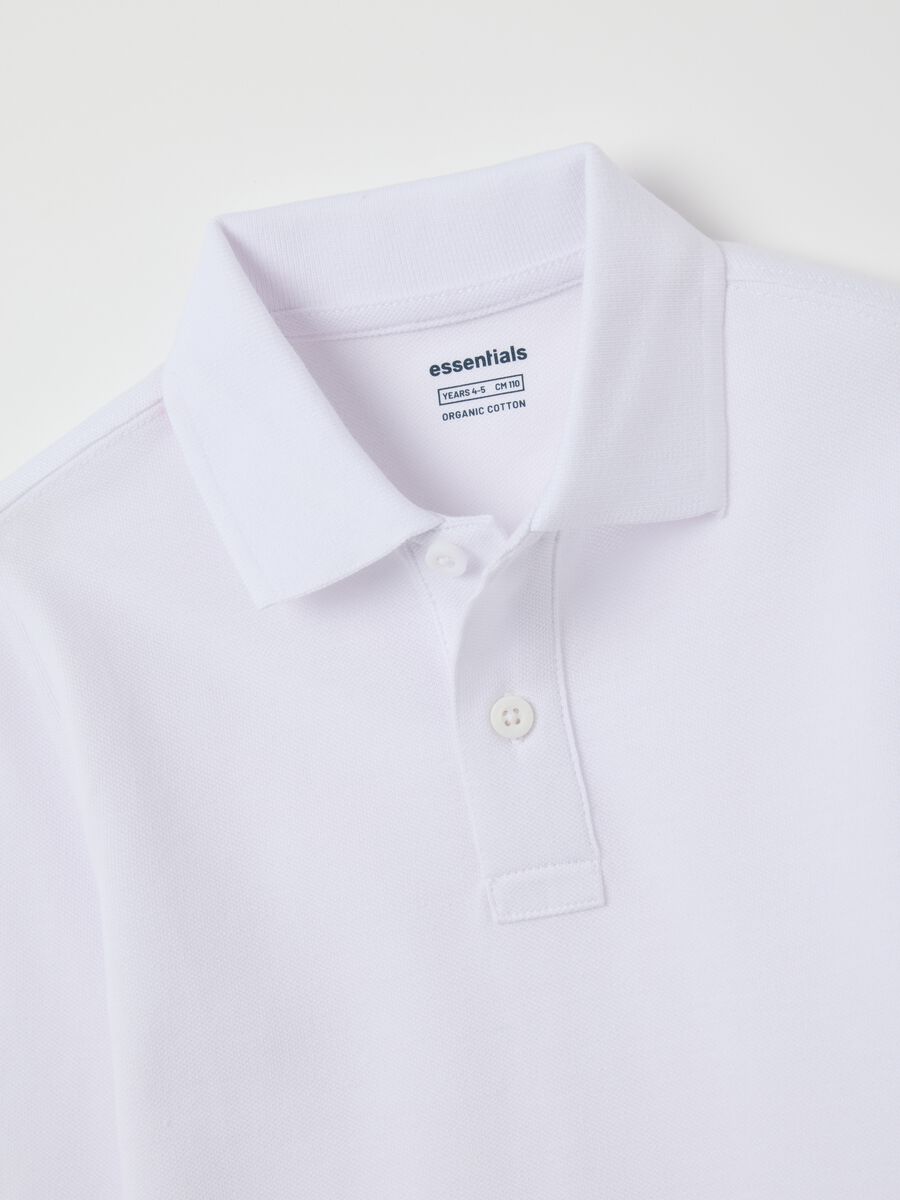 White regular fit children's cotton shirt_3