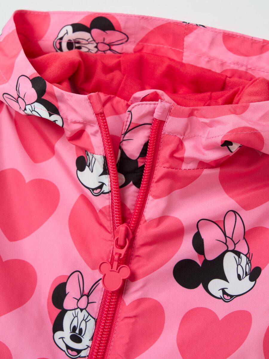 Jacket with hood and Minnie Mouse print_3