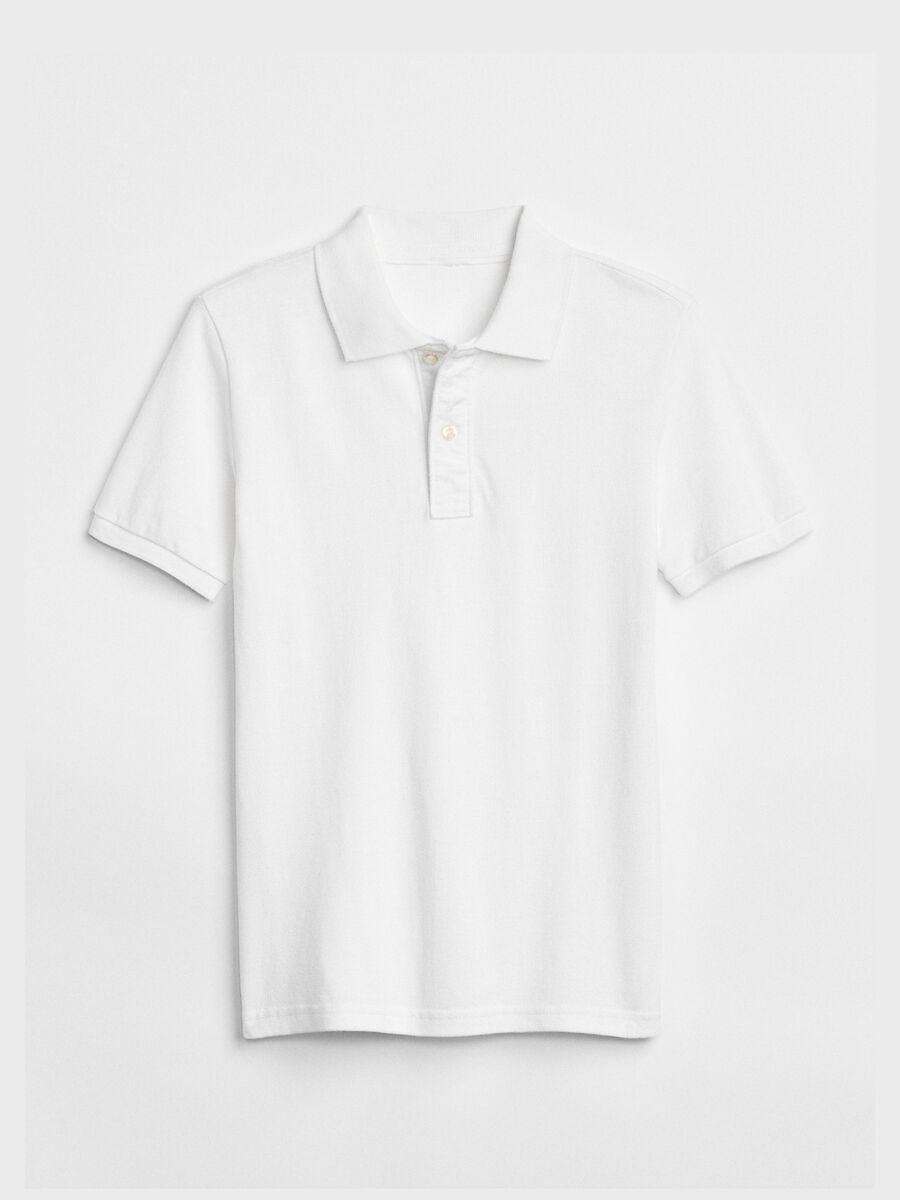 Solid colour polo shirt in cotton pique_0