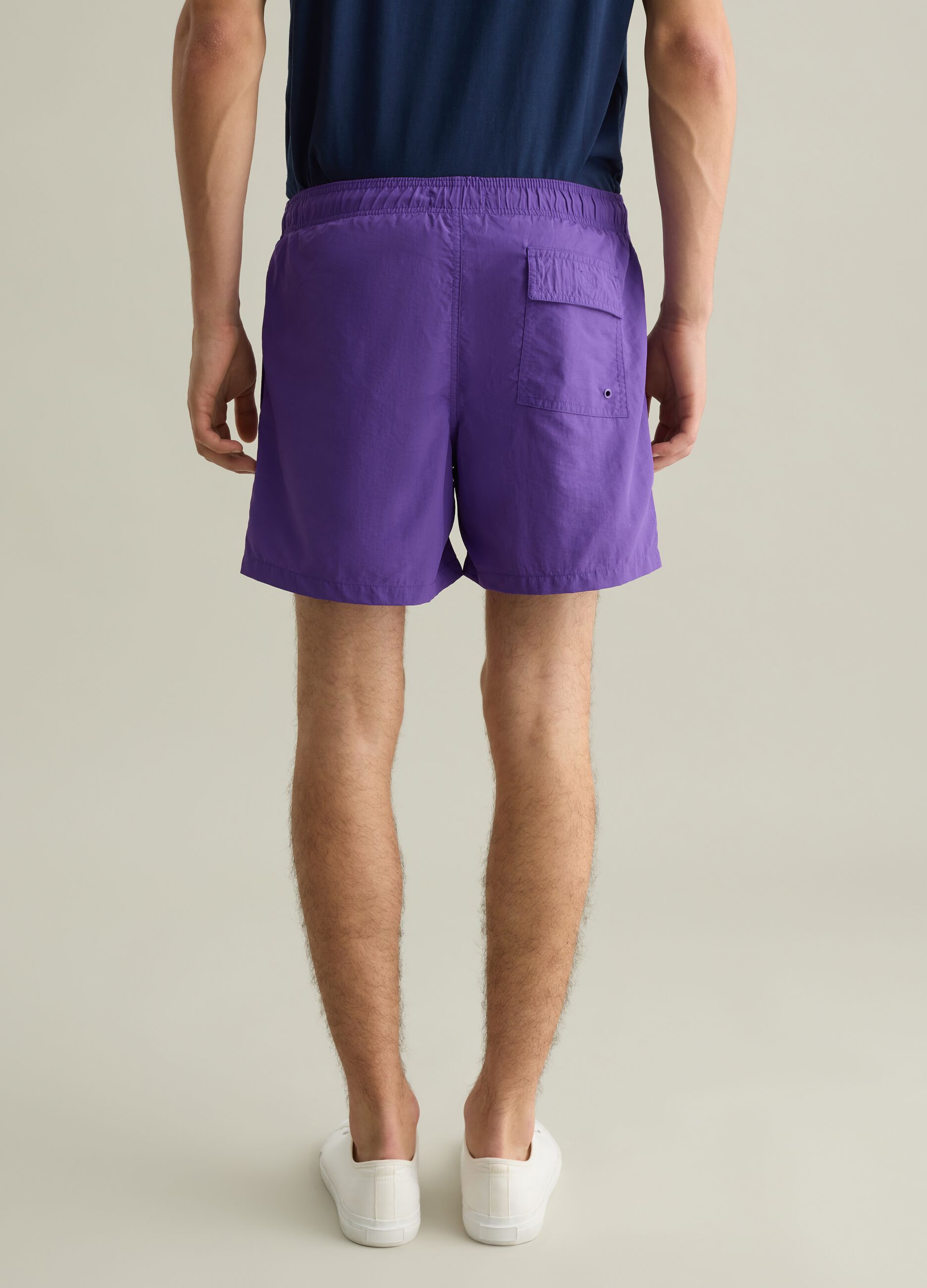 Men’s purple blend regular-fit swim boxers with elastic and drawstring