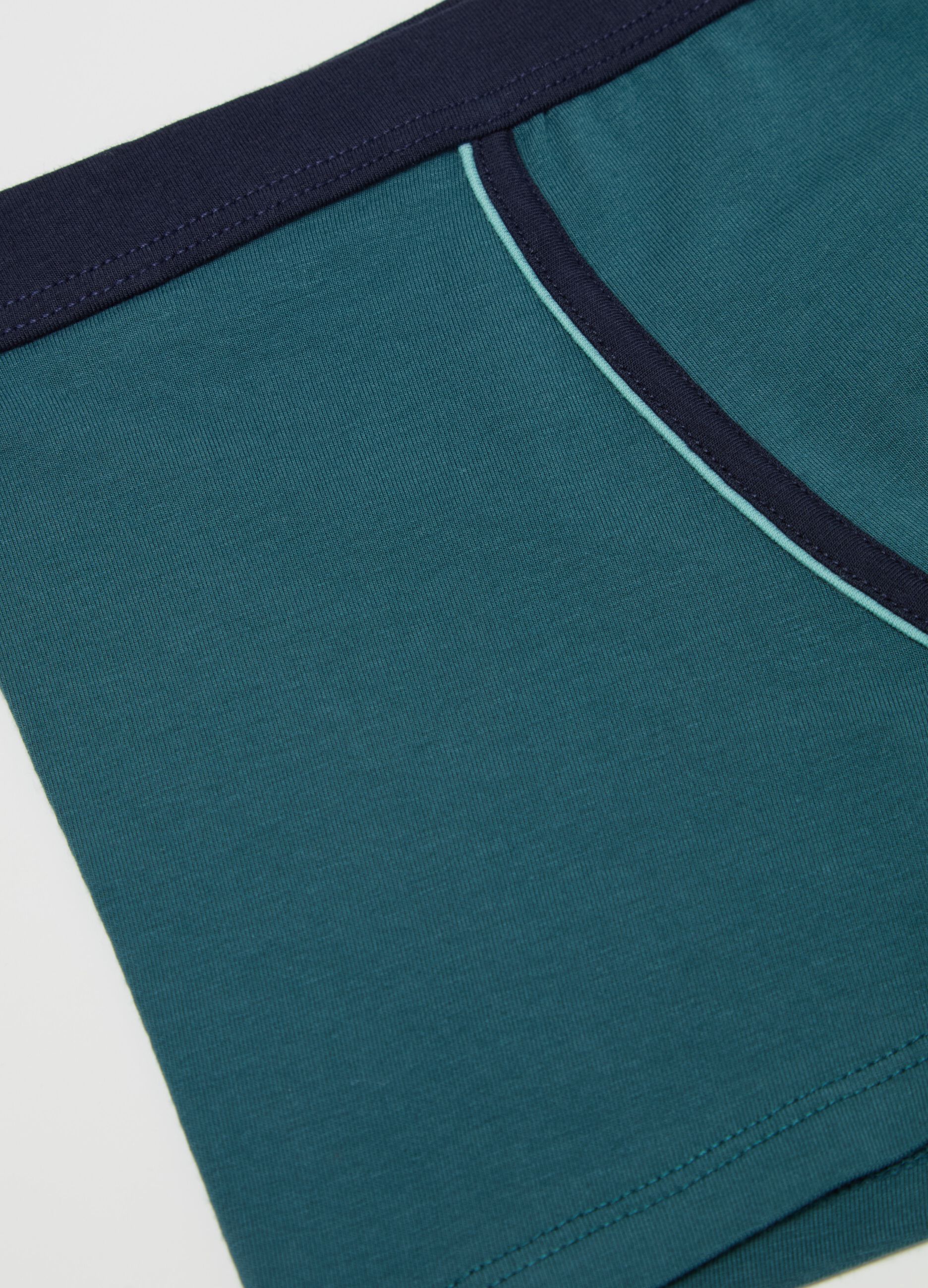 Midi boxer shorts in stretch cotton