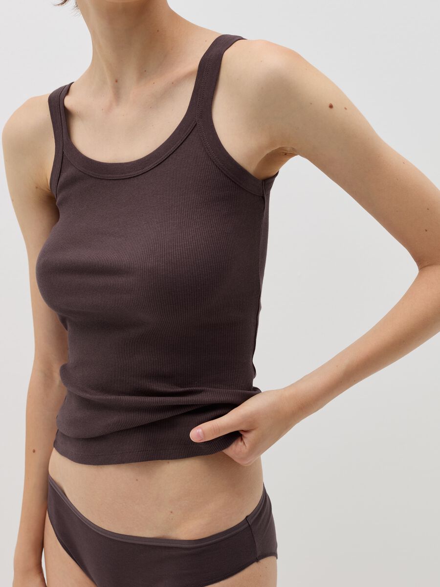 Ribbed vest in organic cotton_2