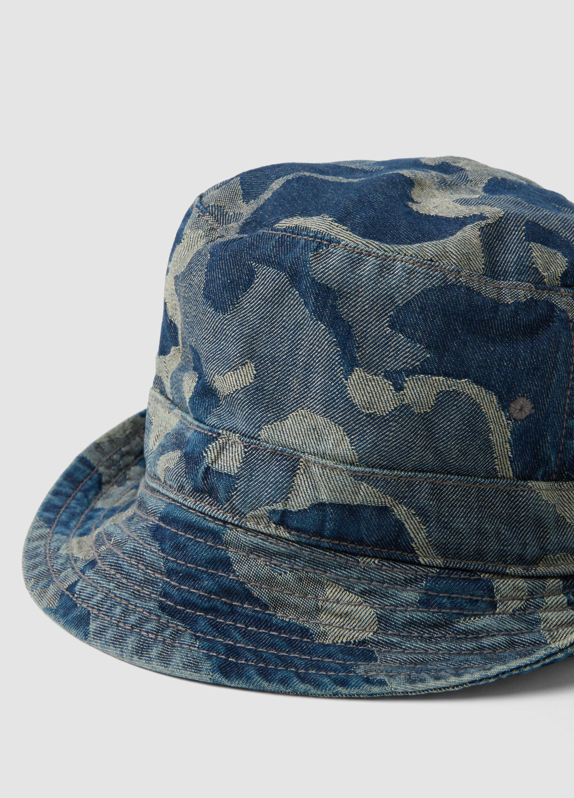 Blue pure cotton bucket hat