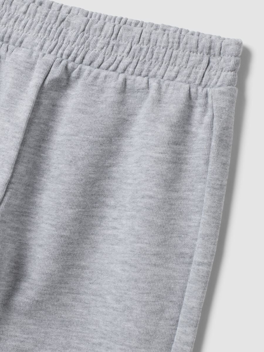 Pantaloni jogger grigi in puro cotone per bimba_3