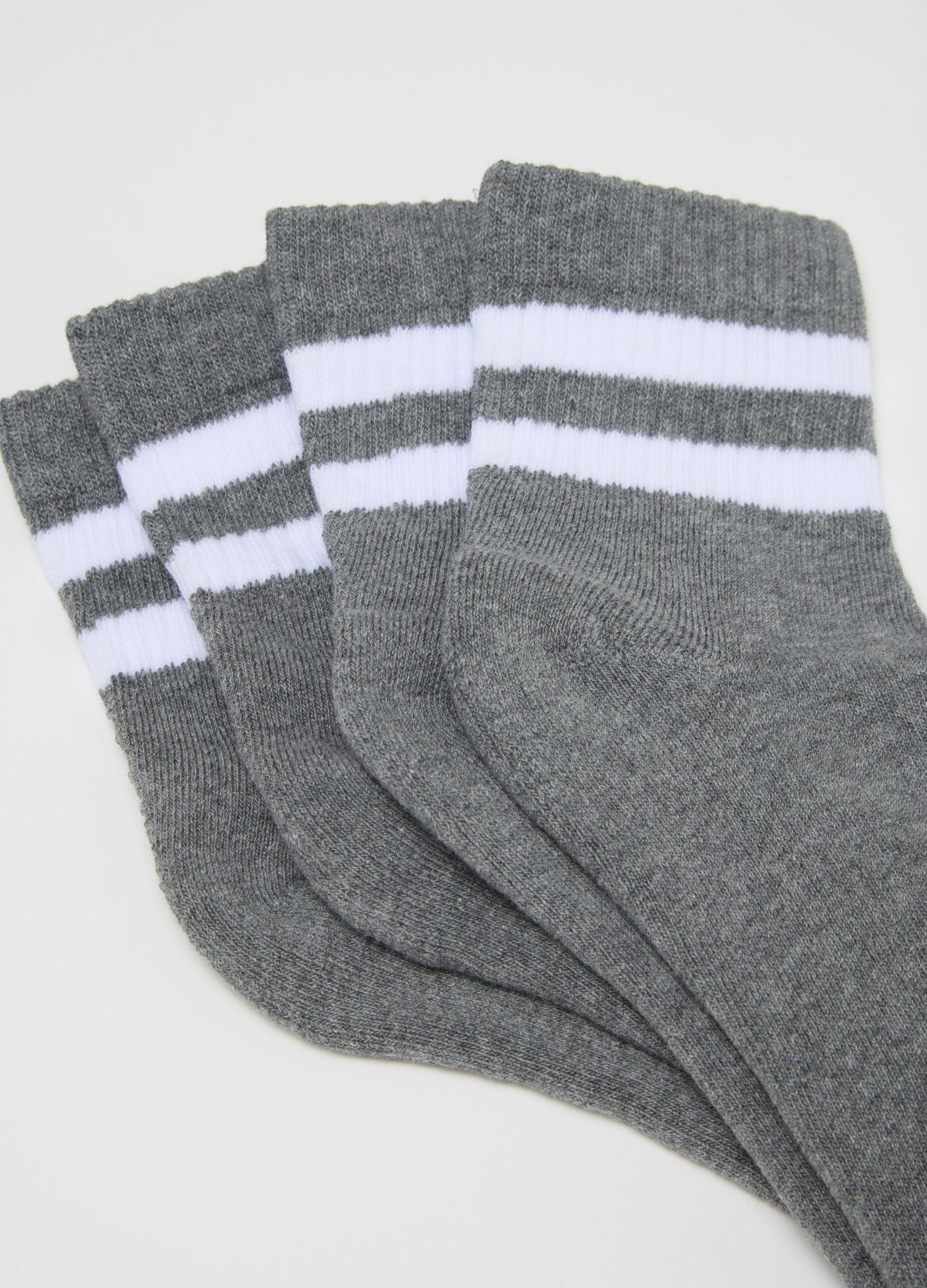 Multicolour cotton blend socks tripack set