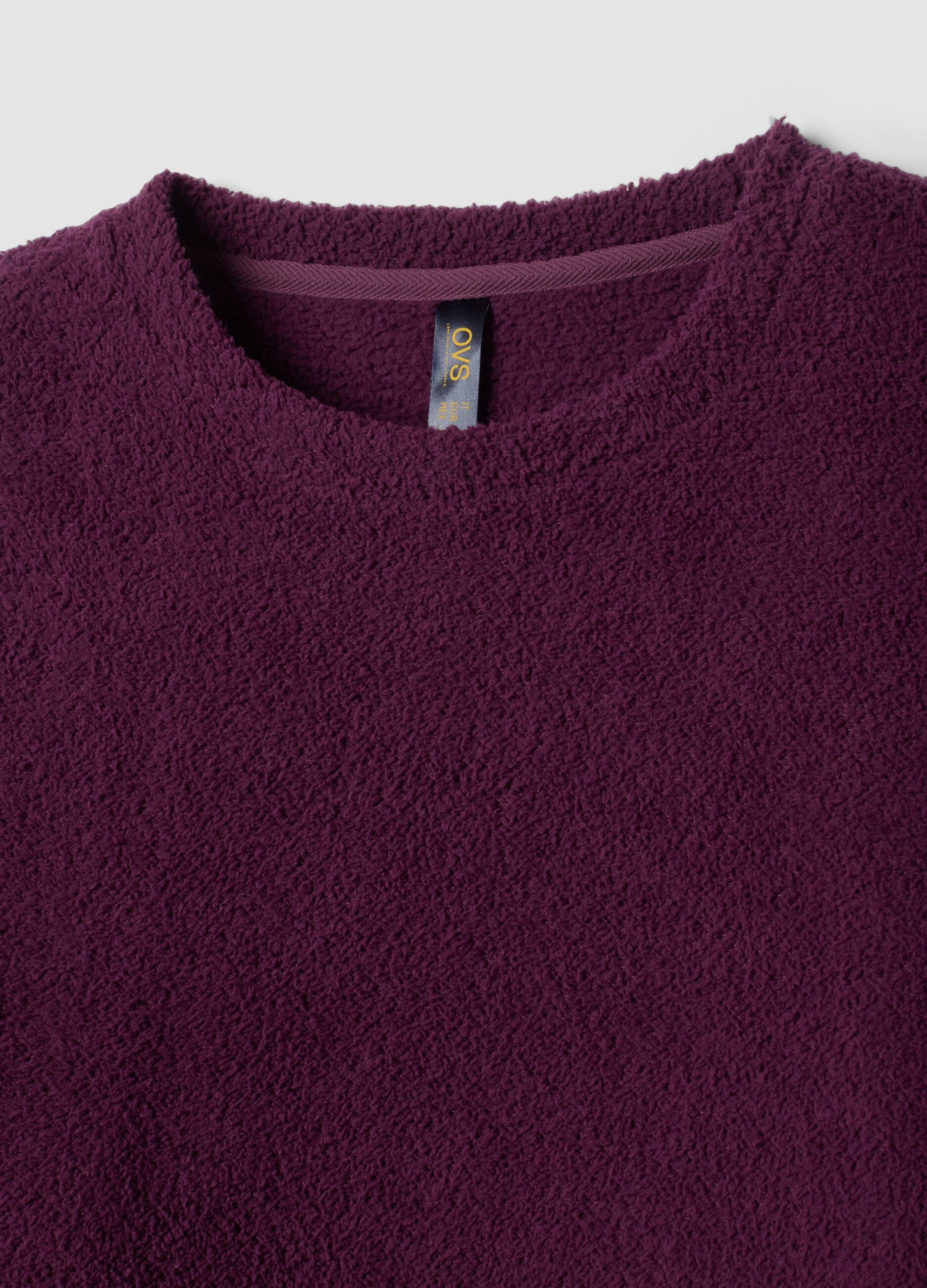 Purple stretch crew-neck pyjamas
