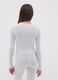 Grey stretch organic cotton T-shirt with ribbed neckline and cat print_2