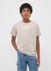 Beige pure cotton regular-fit printed T-shirt for girls_1
