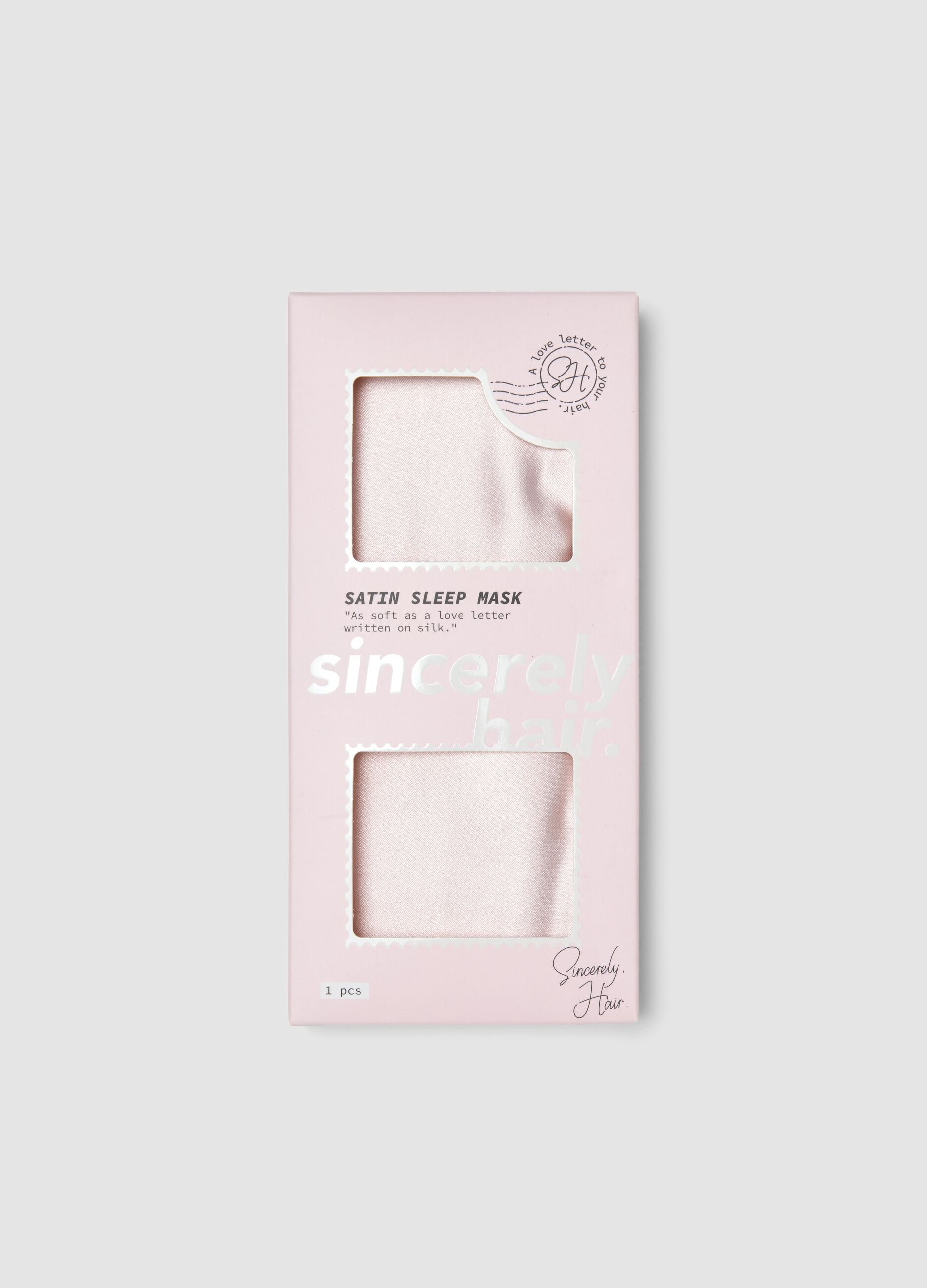 SINCERELY HAIR Pink satin sleep mask