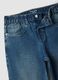 Jeans blu in cotone elasticizzato con vita elasticizzata comfort fit_1