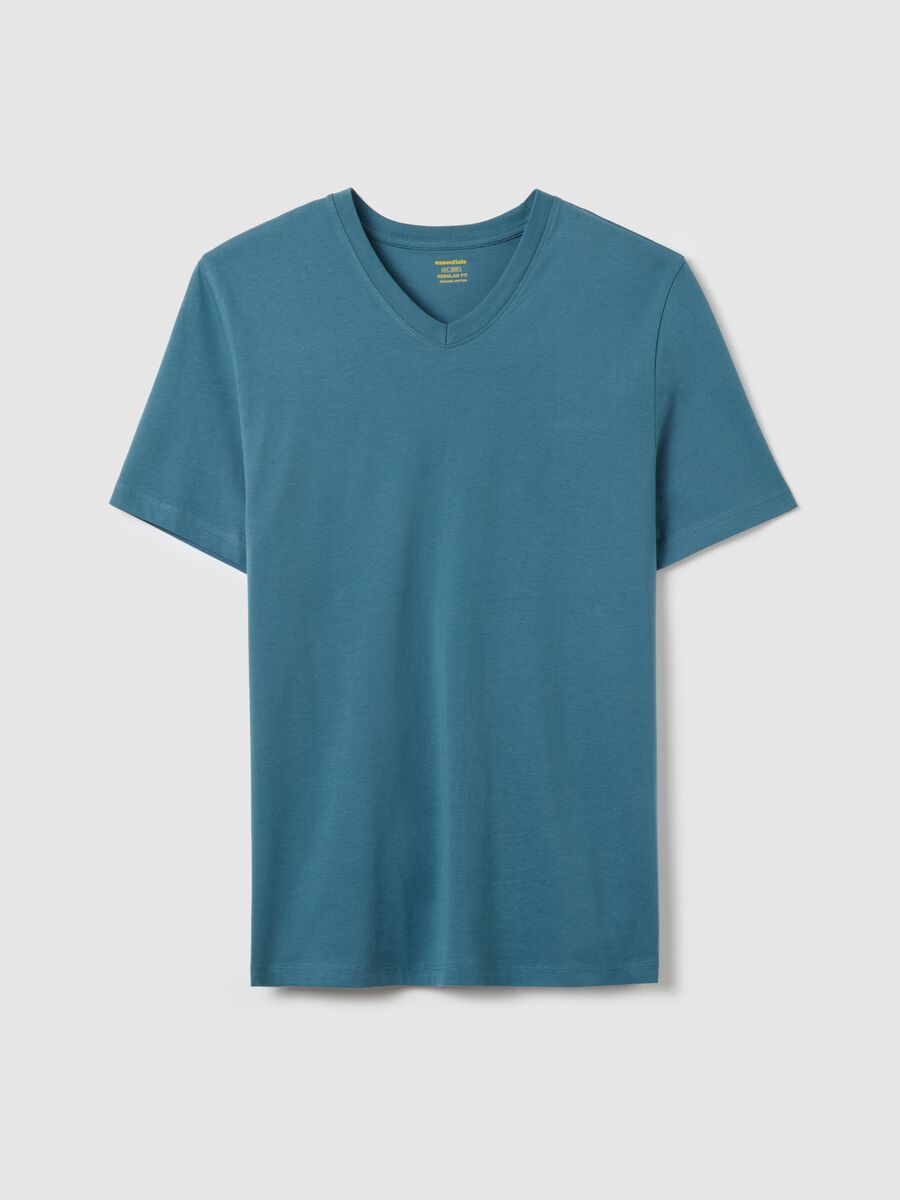 Organic cotton T-shirt with V neck_0