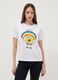 White pure cotton regular fit T-shirt with SpongeBob print_1