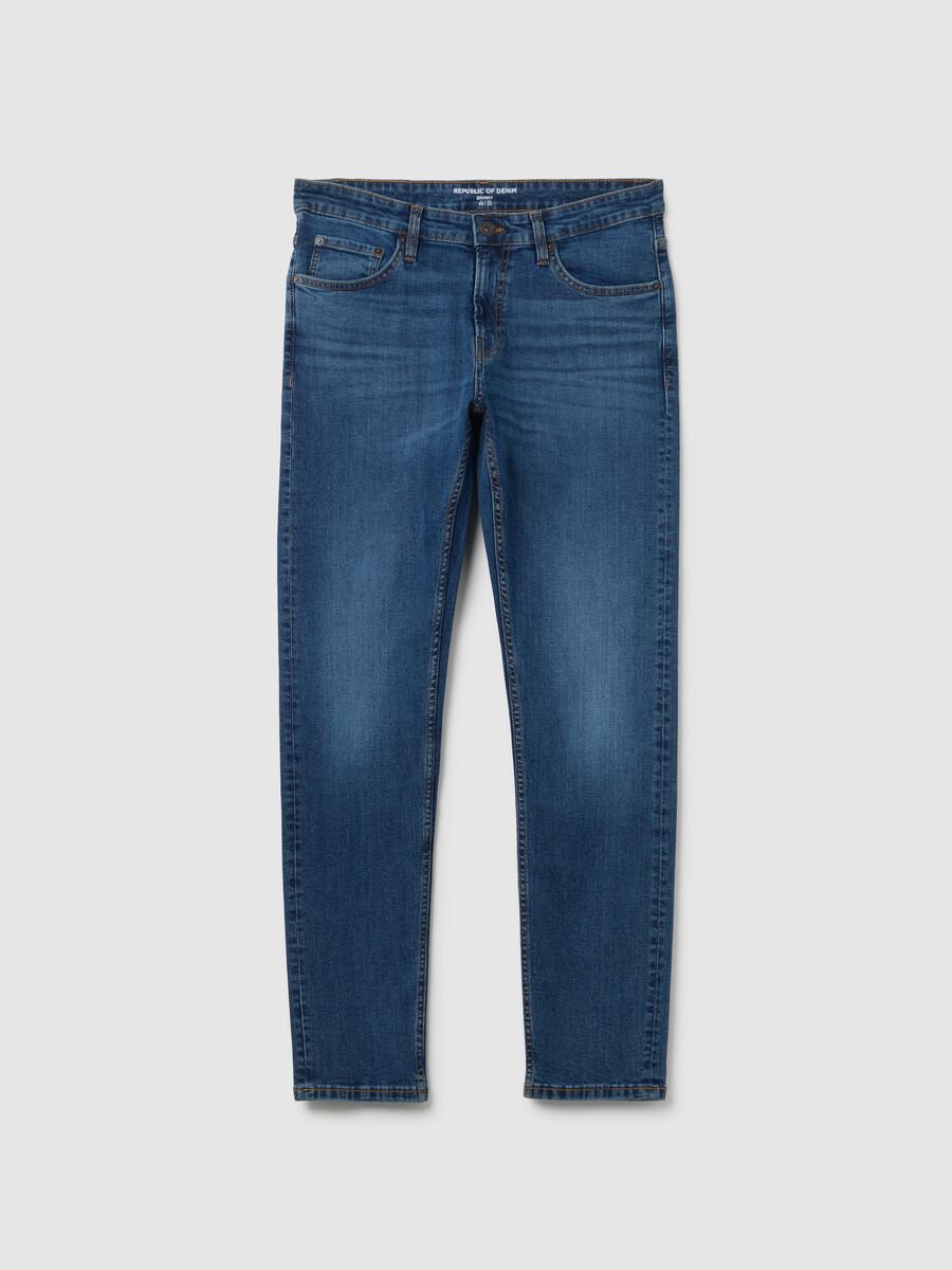 Jeans in denim blu skinny fit_4