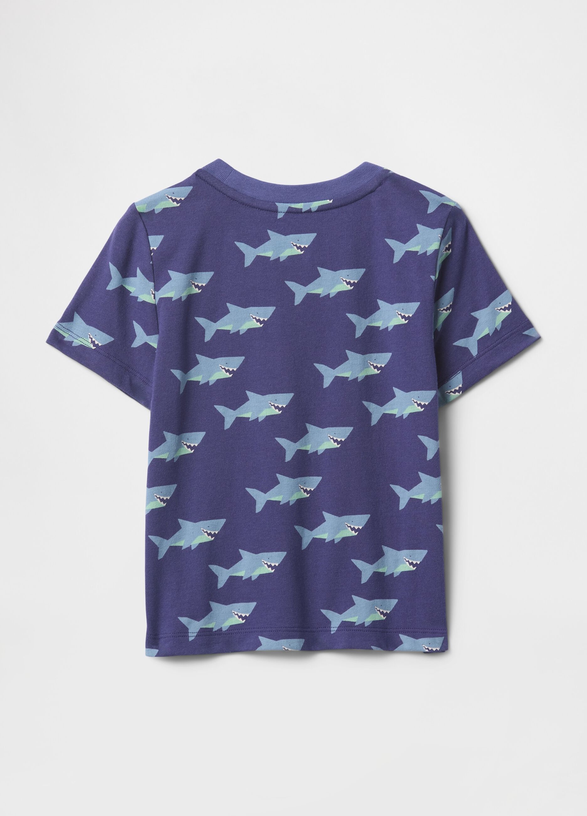 Blue T-shirt with shark print