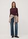 T-shirt viola girocollo in viscosa e lana elasticizzata regular fit_1