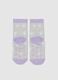 Frozen grey anti-slip cotton blend girl's socks_2