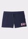 Blue shorts with drawstring and logo patch_4