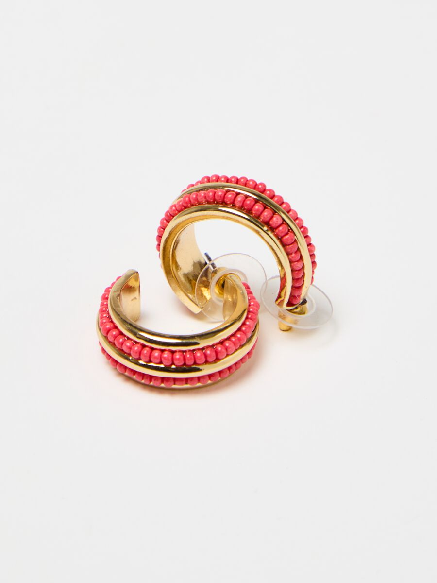 Semi-circle earrings with beads_1