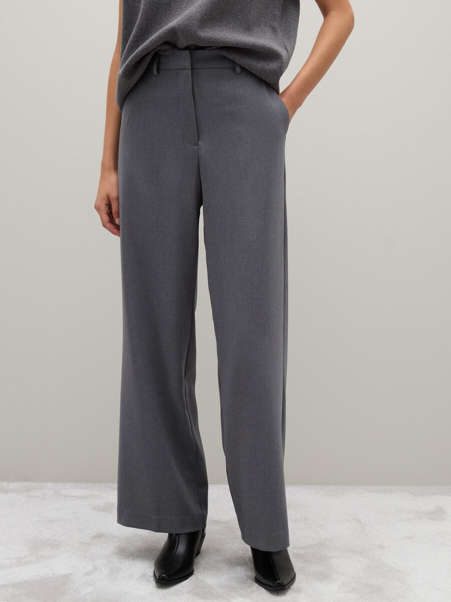 Grey Flare Trousers_1