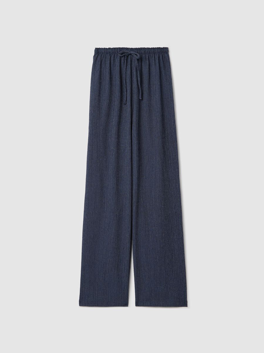 Wide blue trousers in stretch jersey_4