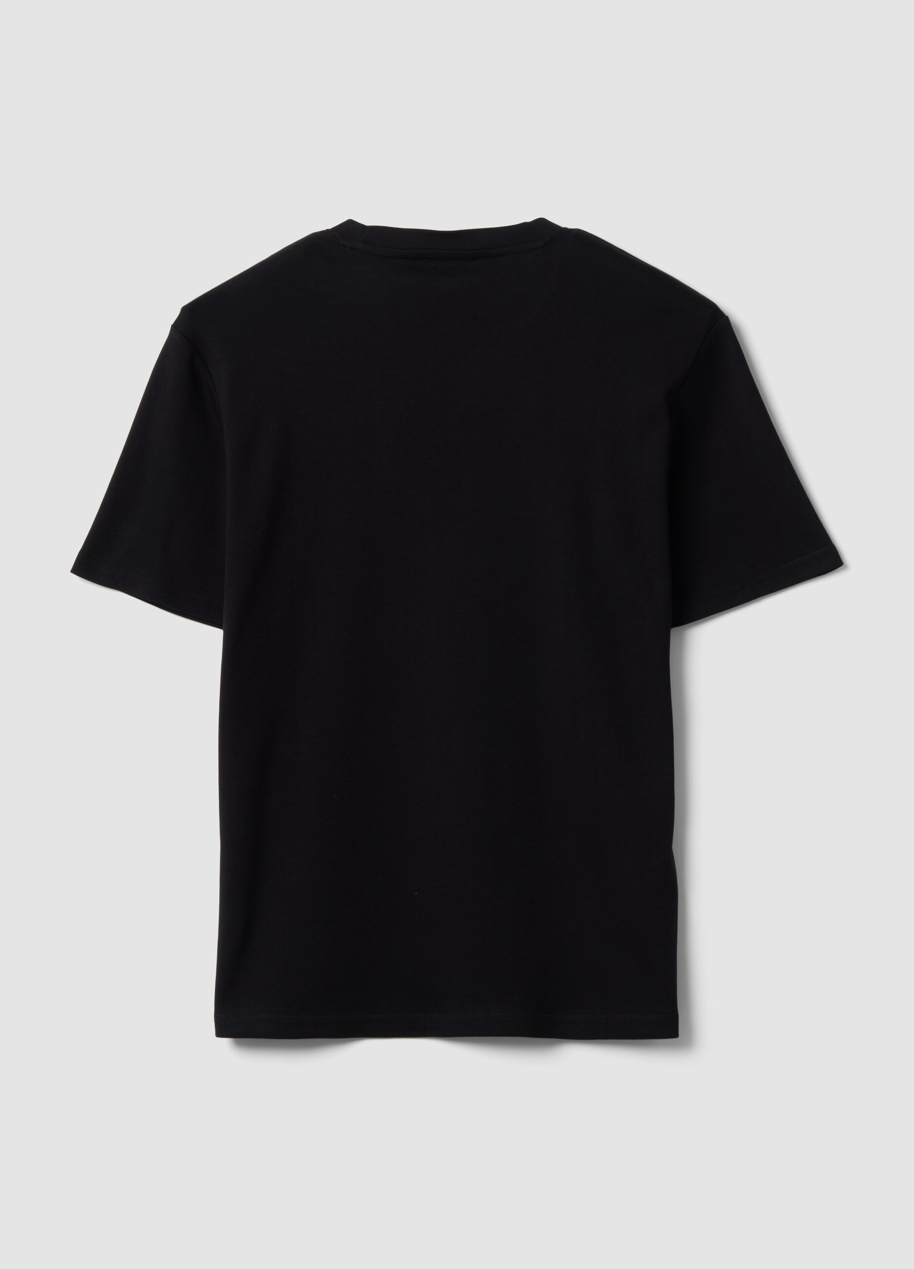 Black The Iconic Tee T-shirt in pure cotton, short sleeves, relaxed fit