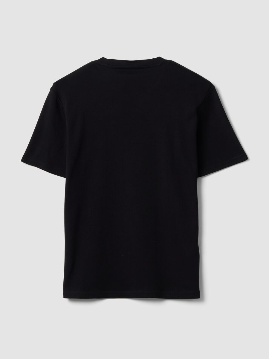 Black pure cotton relaxed-fit short-sleeve T-shirt_5