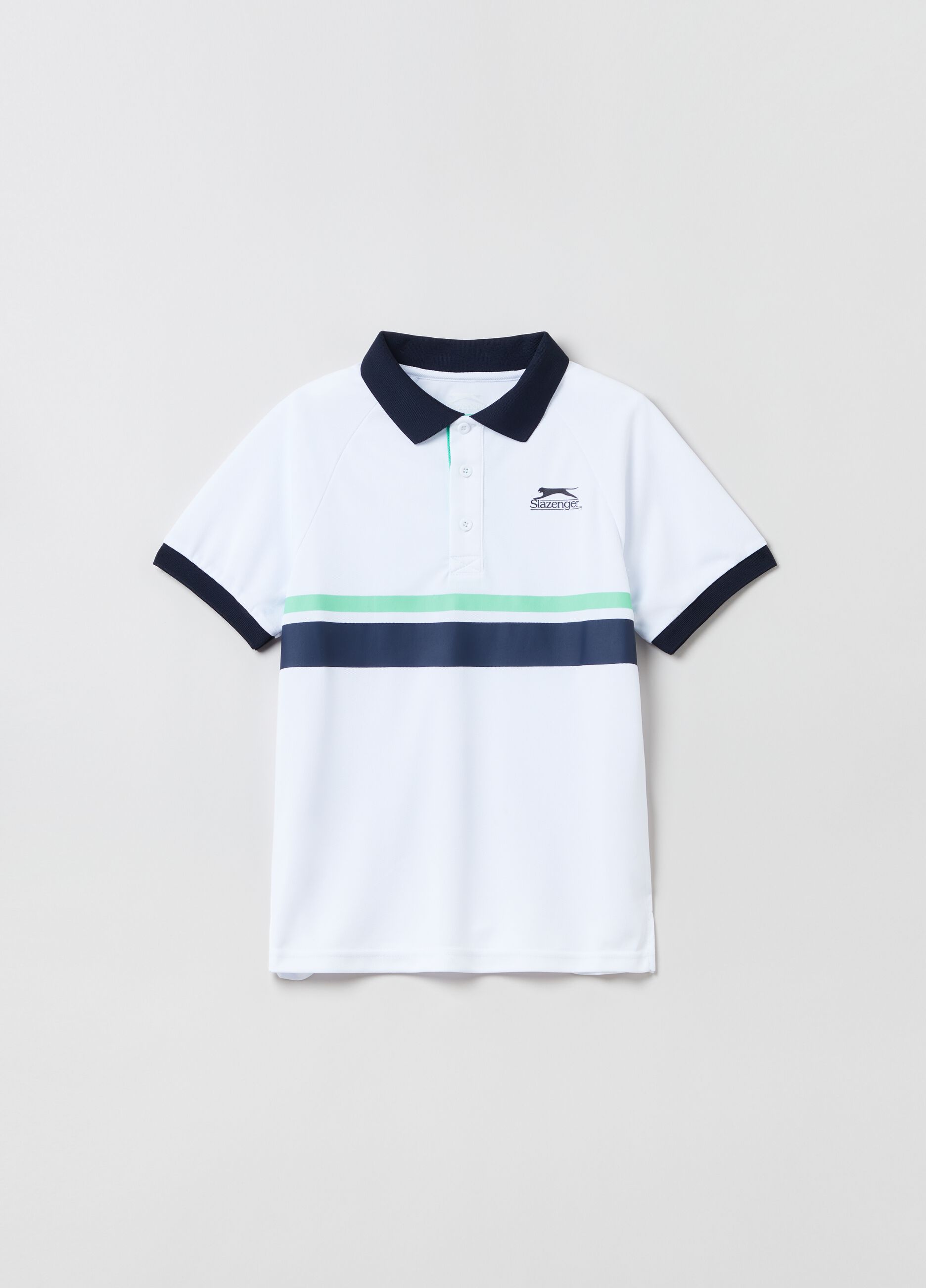 Polo da tennis con bande a contrasto Slazenger_0