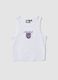 White stretch cotton tank top_0