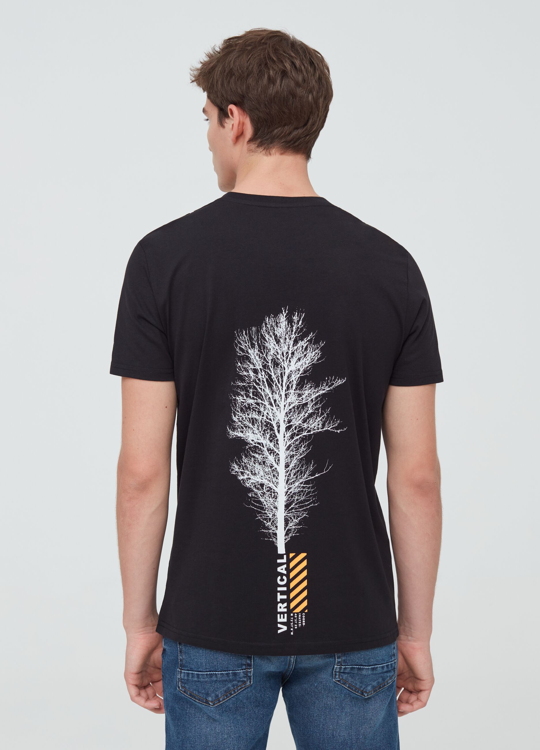 T-shirt puro cotone stampa albero