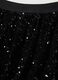 Black balloon miniskirt in regular fit velour blend with sequins_5