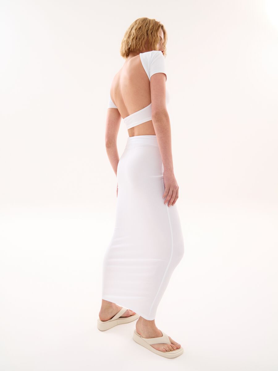 Backless Crop T-shirt White_4