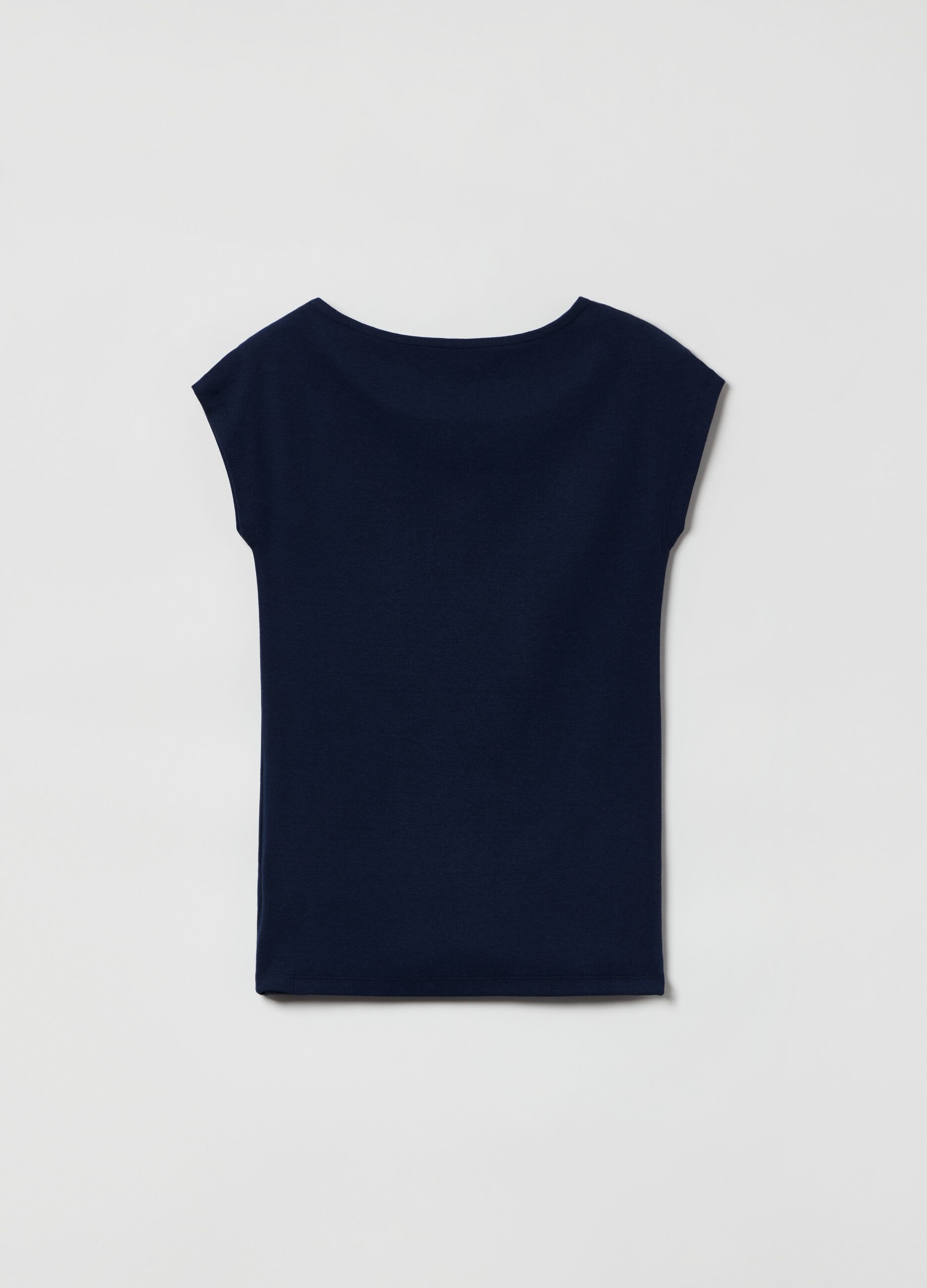 Boat neck T-shirt