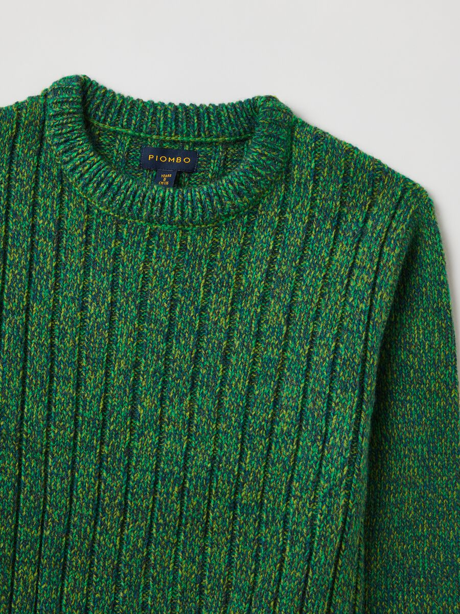 Pullover effetto mouline a coste_5