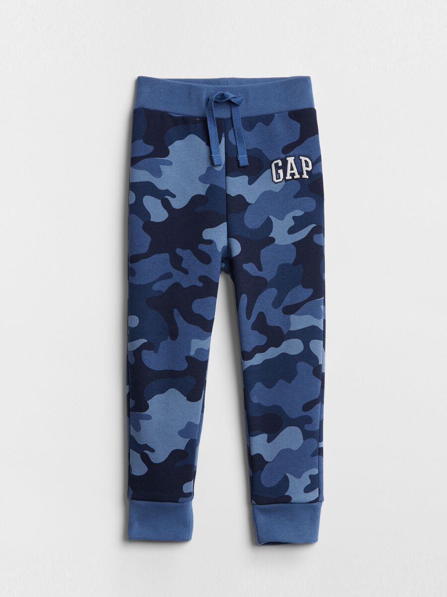 Joggers camouflage con ricamo logo_0