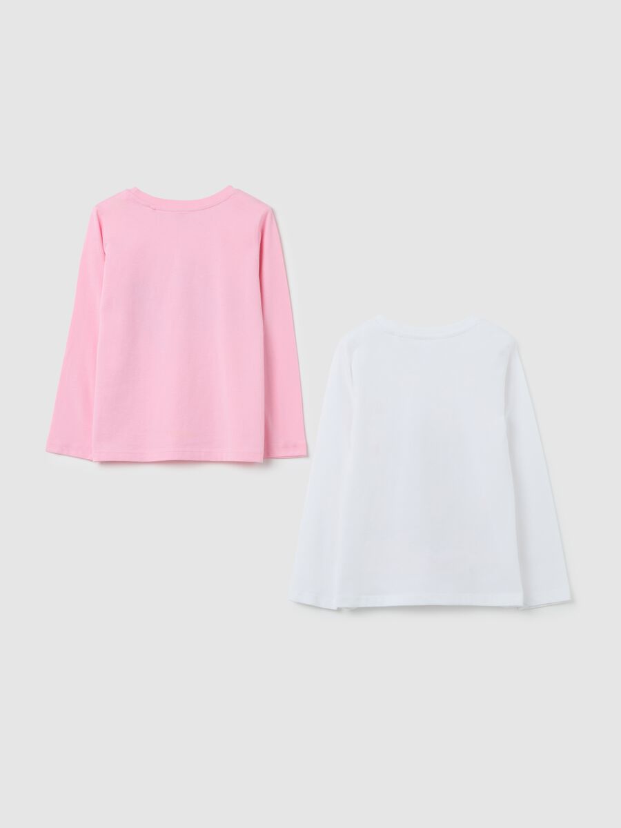 Bipack t-shirt da bambina in puro cotone multicolor regular fit_1
