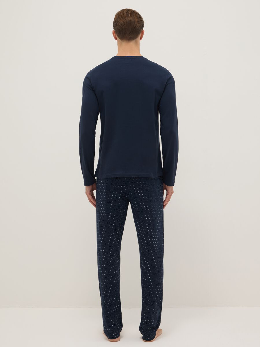 Blue pure cotton pyjamas regular fit_2