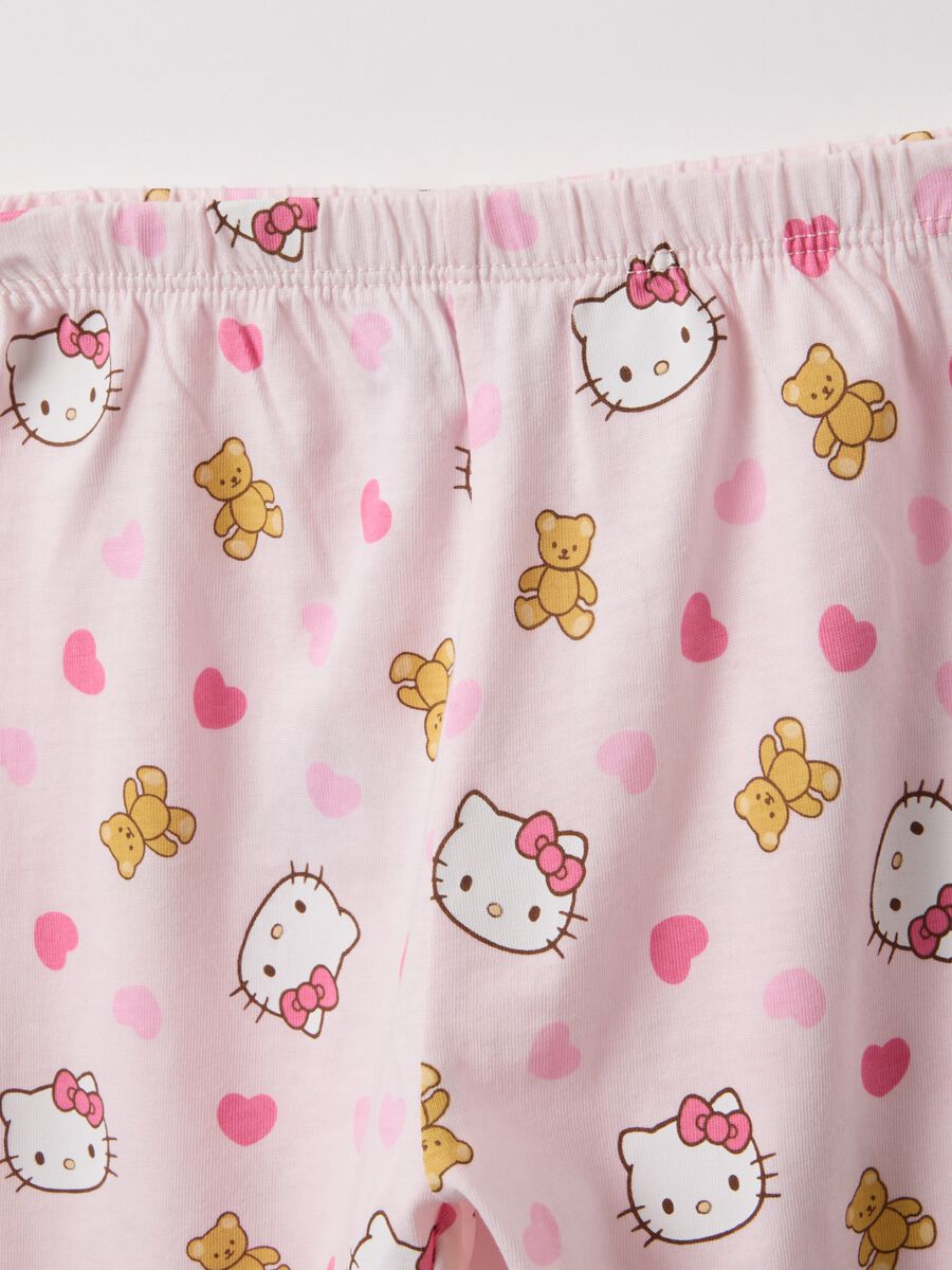 Baby girl's regular fit pink pure cotton pyjamas with Hello Kitty print_3