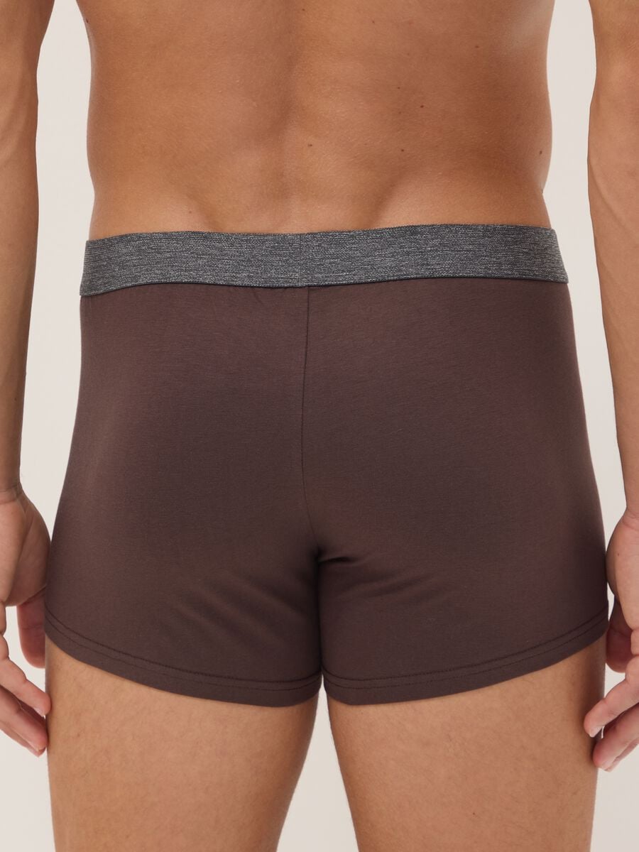 Multipack di cinque boxer multicolor in cotone organico elasticizzato_2