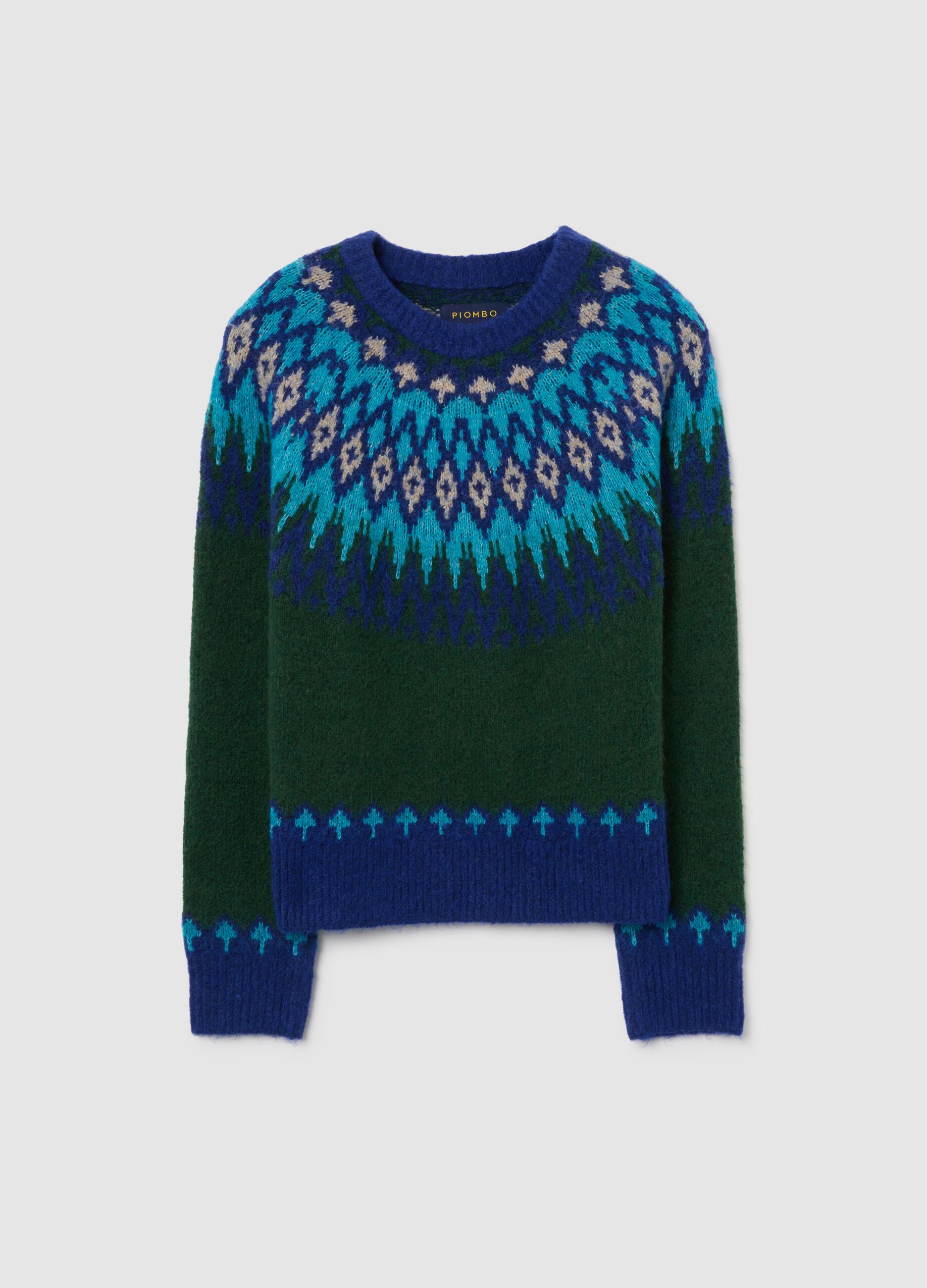 Multicolour Jacquard Pattern Pullover
