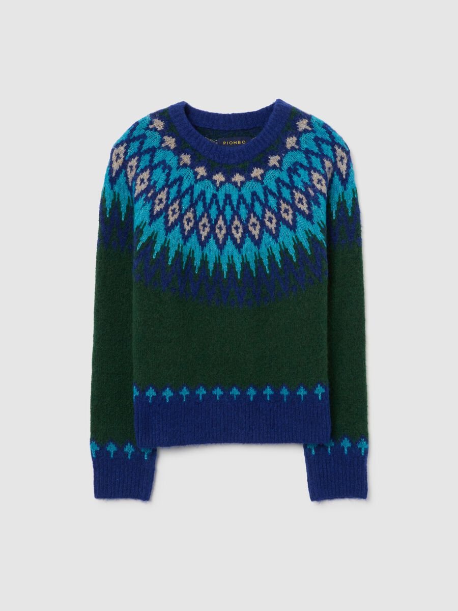 Pullover con motivo jacquard multicolor_0