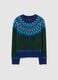 Multicolour Jacquard Pattern Pullover_0