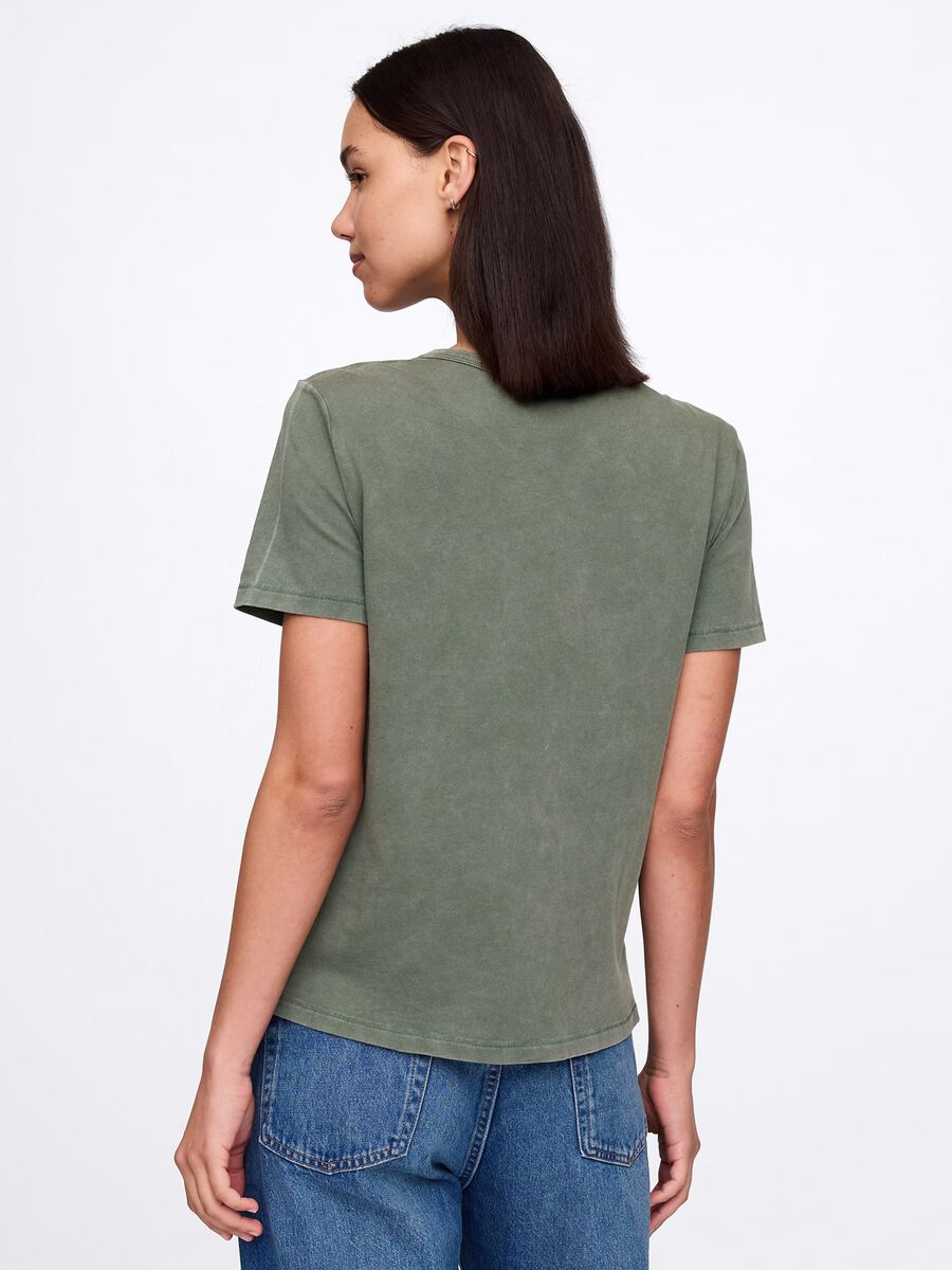 Green T-shirt in 100% cotton_2