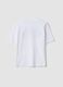 White pure cotton T-shirt with front print_1