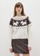 White Sweater with Graphic Pattern in Wool Blend_2