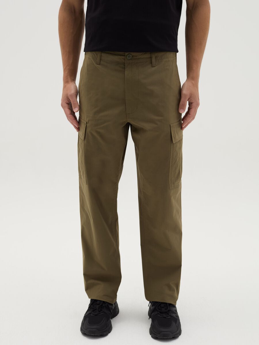Cotton cargo trousers_1