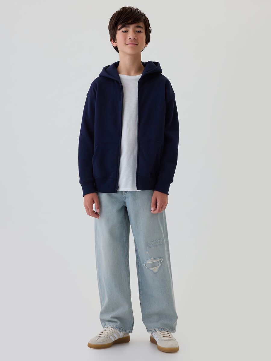 Baggy fit distressed jeans_0