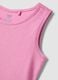 Girls' sleeveless pink pure cotton dress regular fit_2