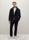 Blue regular fit wool blend jacket with zip_0