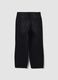 Black cotton denim wide-leg jeans_1