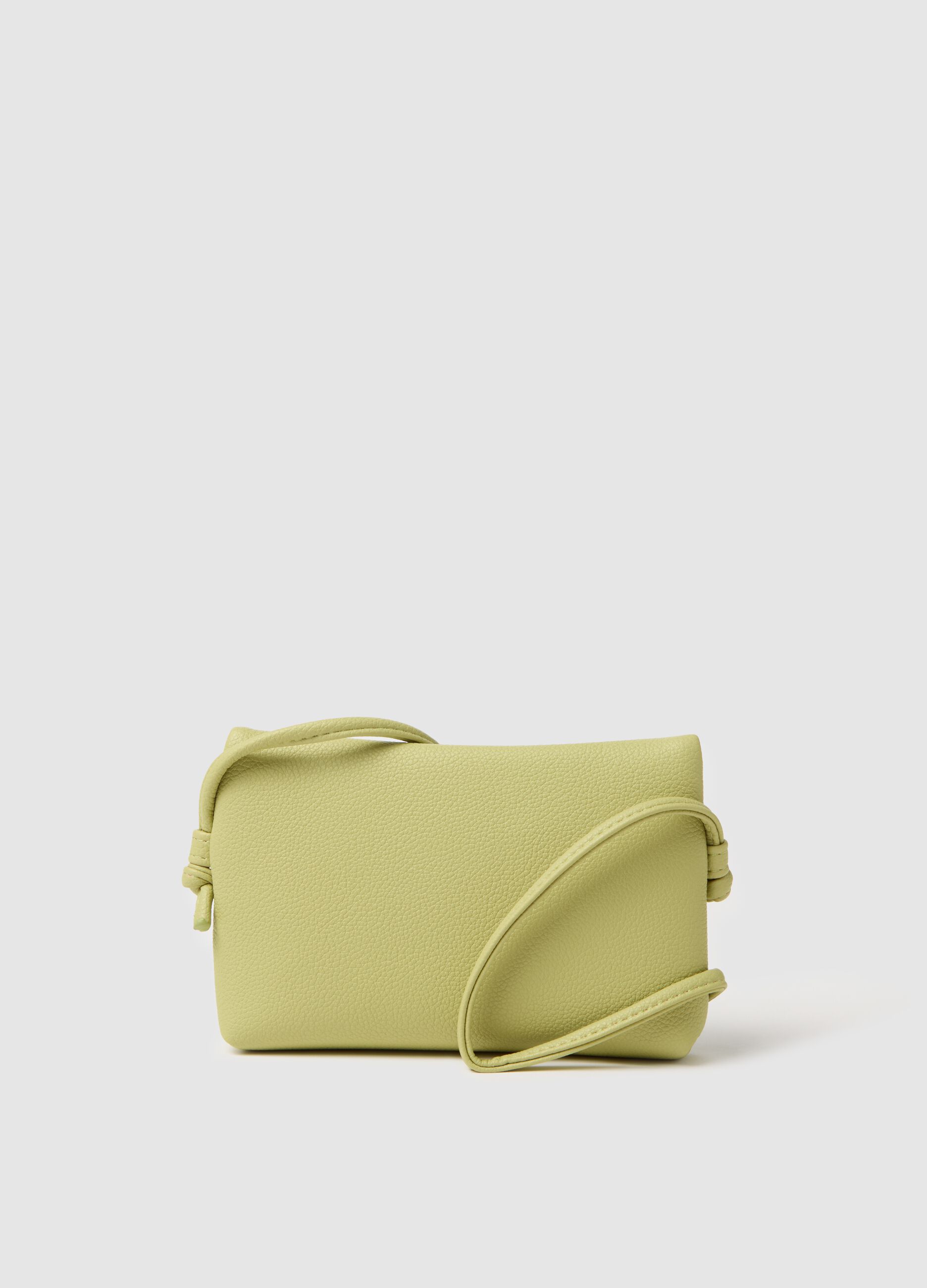 Green clutch bag with zip